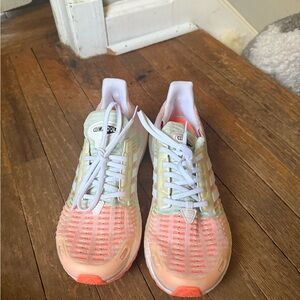 Women's Sneakers - Pastel Orange and Mint